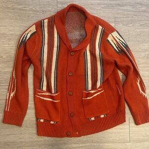 Men's Red Patterned Sweater